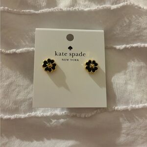 Brand New Kate Spade Black Enamel Studs Earrings